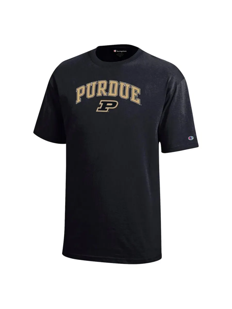 Футболка с принтом Arch Over Logo Purdue Boilermakers Champion — изображение 2 из 3, черный