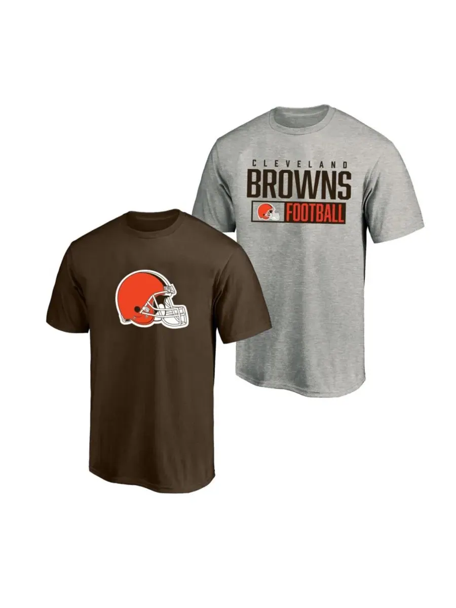 Комплект из 2 футболок с длинным рукавом Cleveland Browns Big & Tall Fanatics