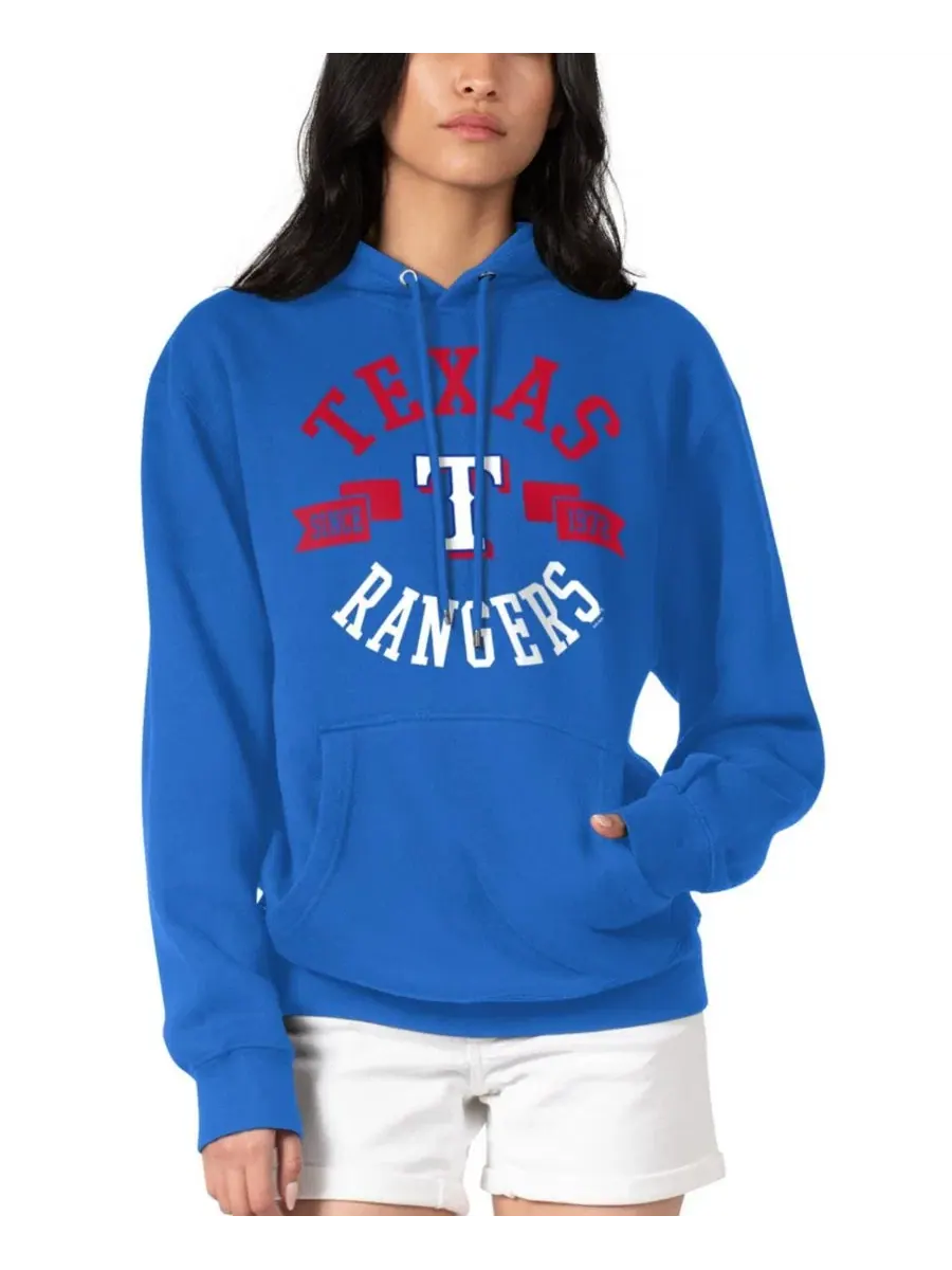 Худи с длинным рукавом и принтом Royal Texas Rangers City Graphic G-III 4Her by Carl Banks