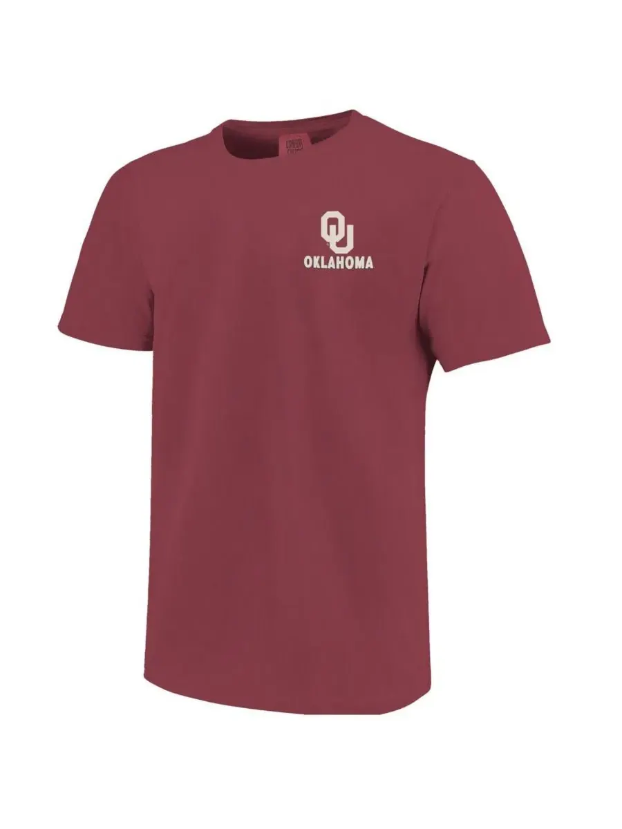 Футболка с длинным рукавом с принтом Oklahoma Sooners Local Campus Scene Image One — изображение 2 из 3, красный