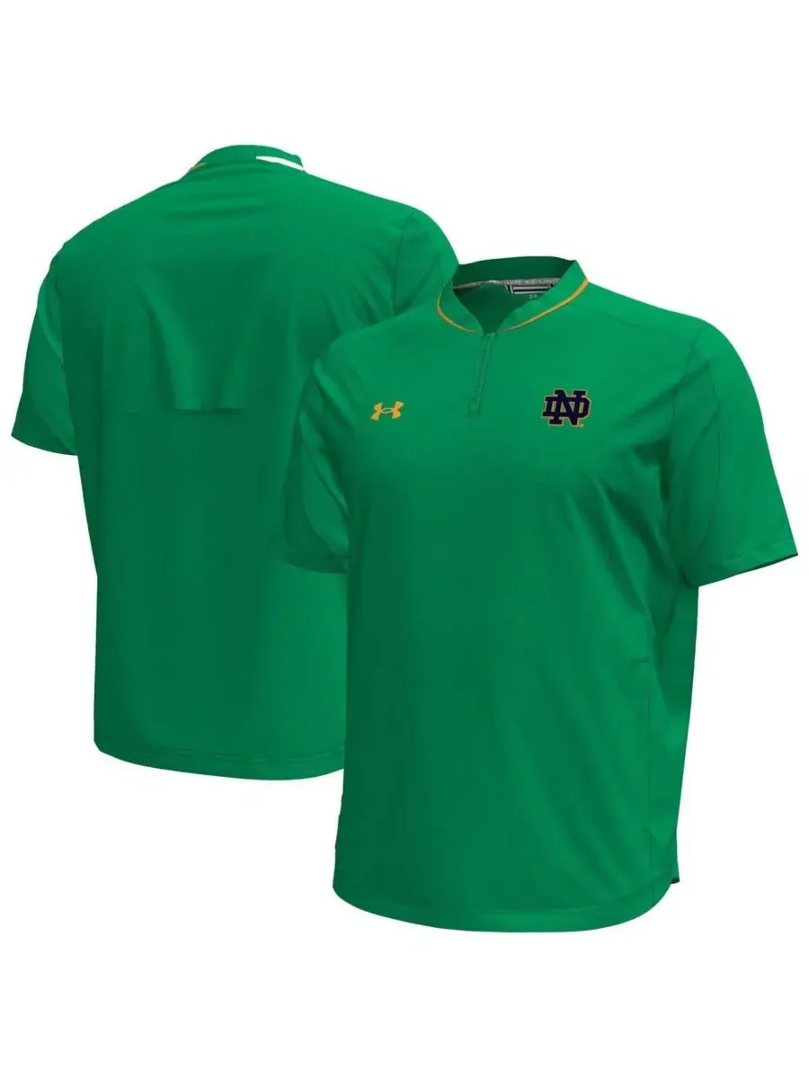 Under Armour Мужская зеленая толстовка Notre Dame Fighting Irish Motivate с застежкой-молнией до