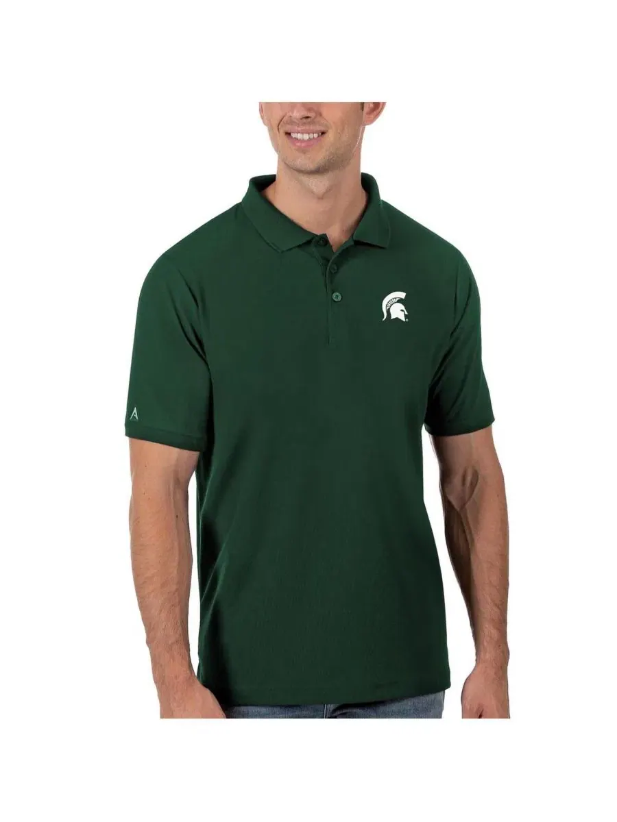 Поло с вышивкой Michigan State Spartans Antigua