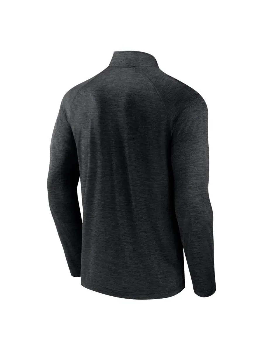 Легкий пуловер с рагланом и четверть-застежкой Fanatics Primary Logo Raglan Quarter-Zip — изображение 3 из 3, темно-серый