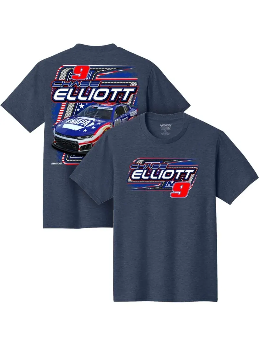 Футболка с длинным рукавом Chase Elliott NAPA Patriotic Car Classic Ink — синий