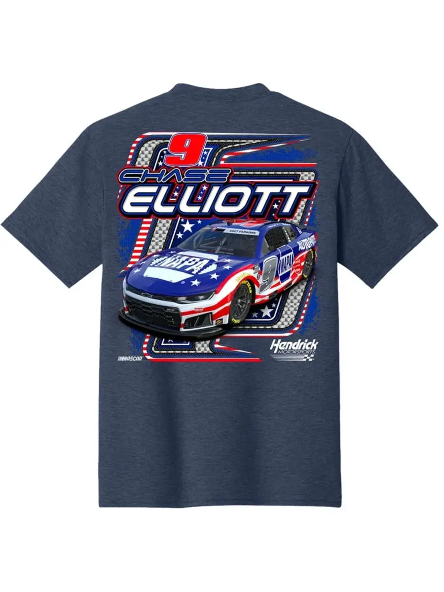 Футболка с длинным рукавом Chase Elliott NAPA Patriotic Car Classic Ink — изображение 3 из 3, темно-синий