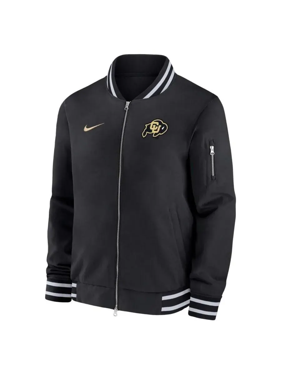 Nike Мужская черная куртка-бомбер Colorado Buffaloes на молнии