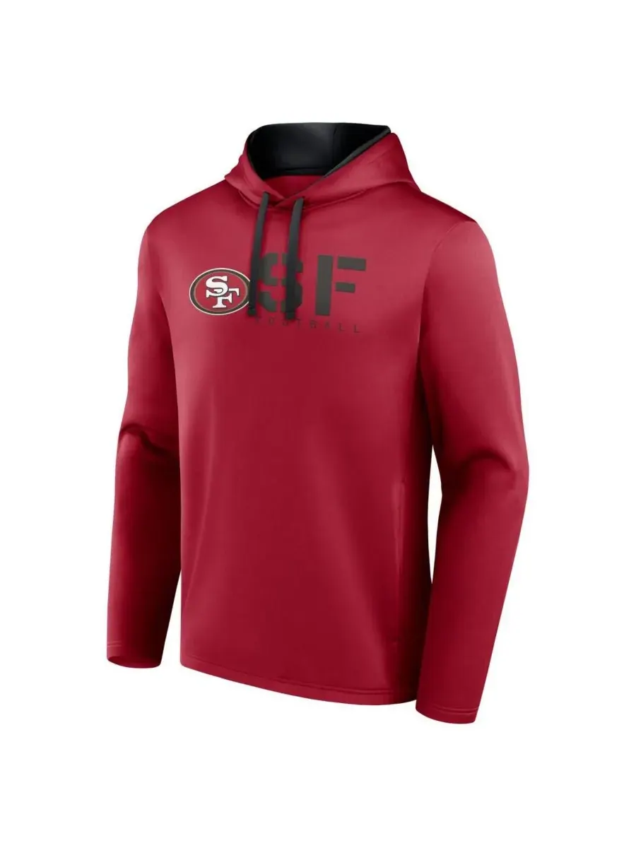 Мужская алая толстовка с капюшоном San Francisco 49ers Head Start Logo Athletic — изображение 3 из 3, алый