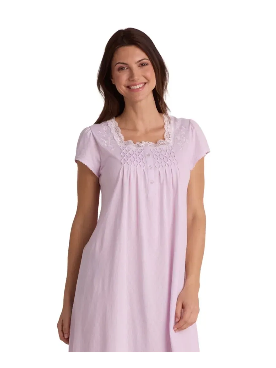 Сорочка ночная с коротким рукавом Miss Elaine, Lavender Leaves — изображение 2 из 3