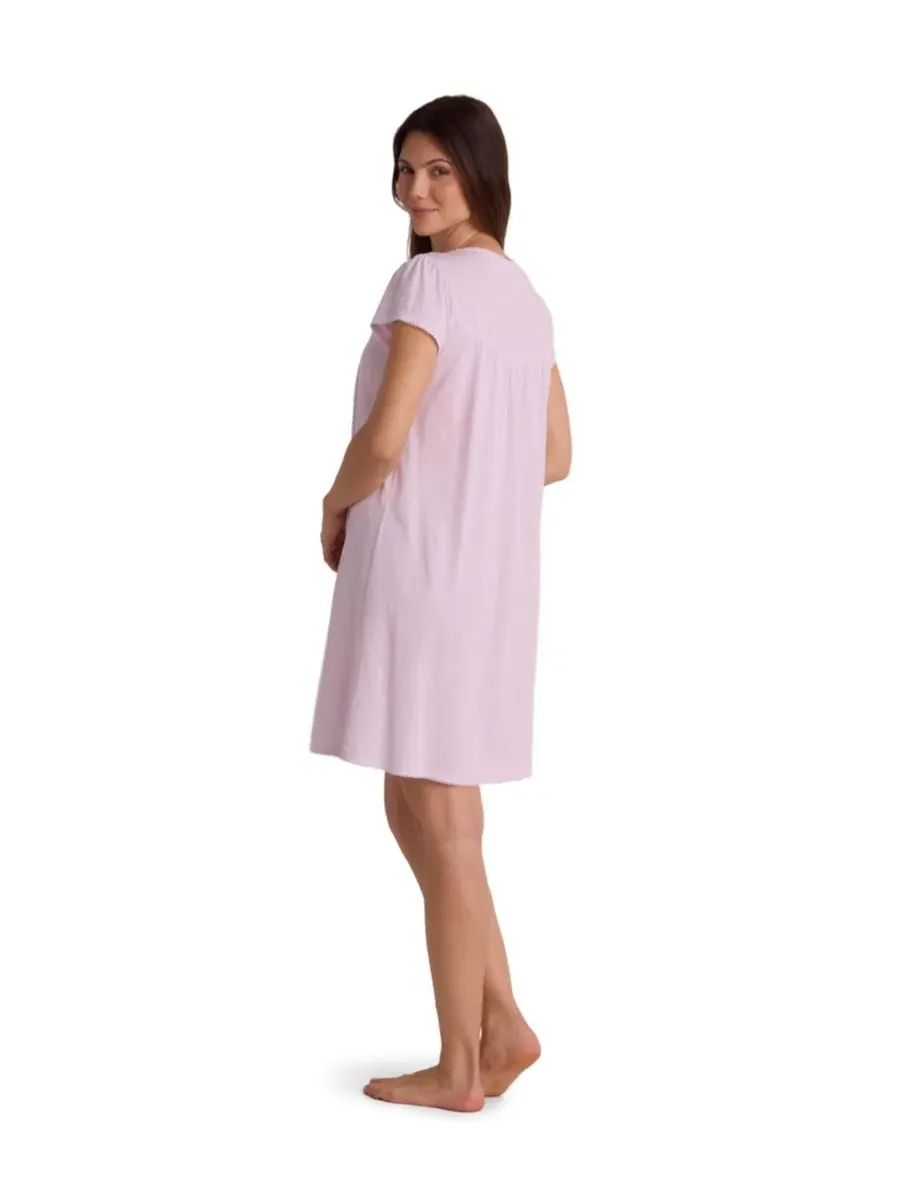 Сорочка ночная с коротким рукавом Miss Elaine, Lavender Leaves — изображение 3 из 3