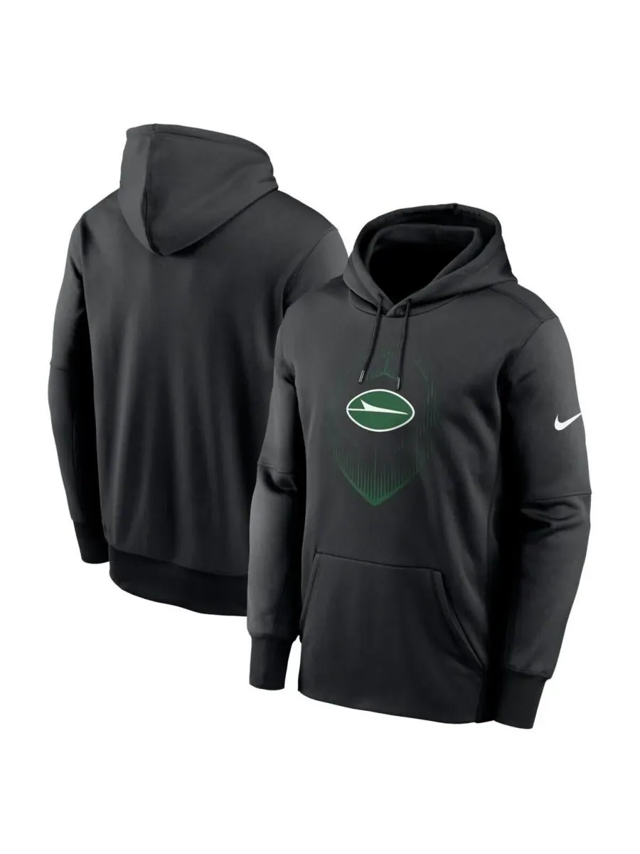 Nike Мужская черная толстовка с капюшоном New York Jets Icon Performance