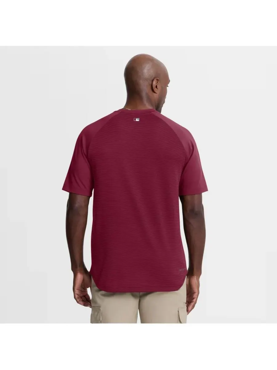 Nike Мужская бордовая футболка-реглан Dri-FIT из аутентичной коллекции Philadelphia Phillies для — изображение 2 из 3