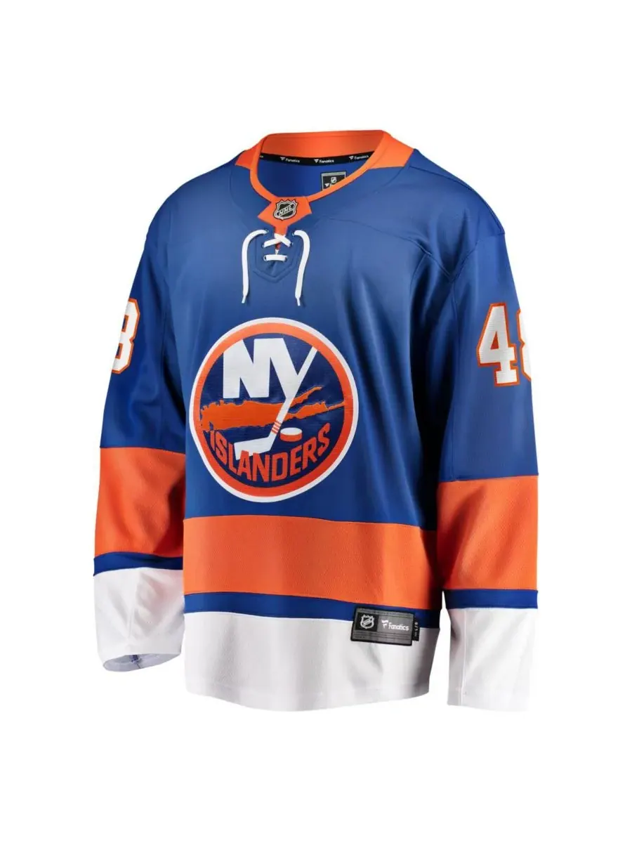 Мужская домашняя футболка игрока команды New York Islanders "Royal" Мэттью Шефера "Breakaway" — изображение 2 из 3