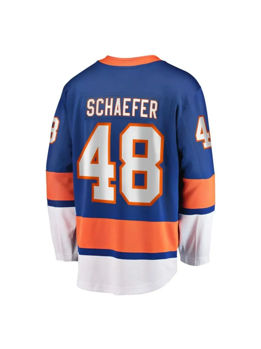 Мужская домашняя футболка игрока команды New York Islanders "Royal" Мэттью Шефера "Breakaway" — изображение 3 из 3
