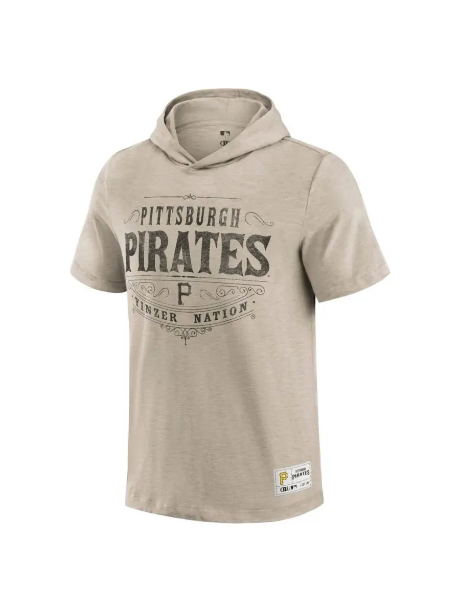 Fanatics Мужская коричневая футболка с капюшоном Darius Rucker Collection Pittsburgh Pirates — изображение 2 из 3, бежевый