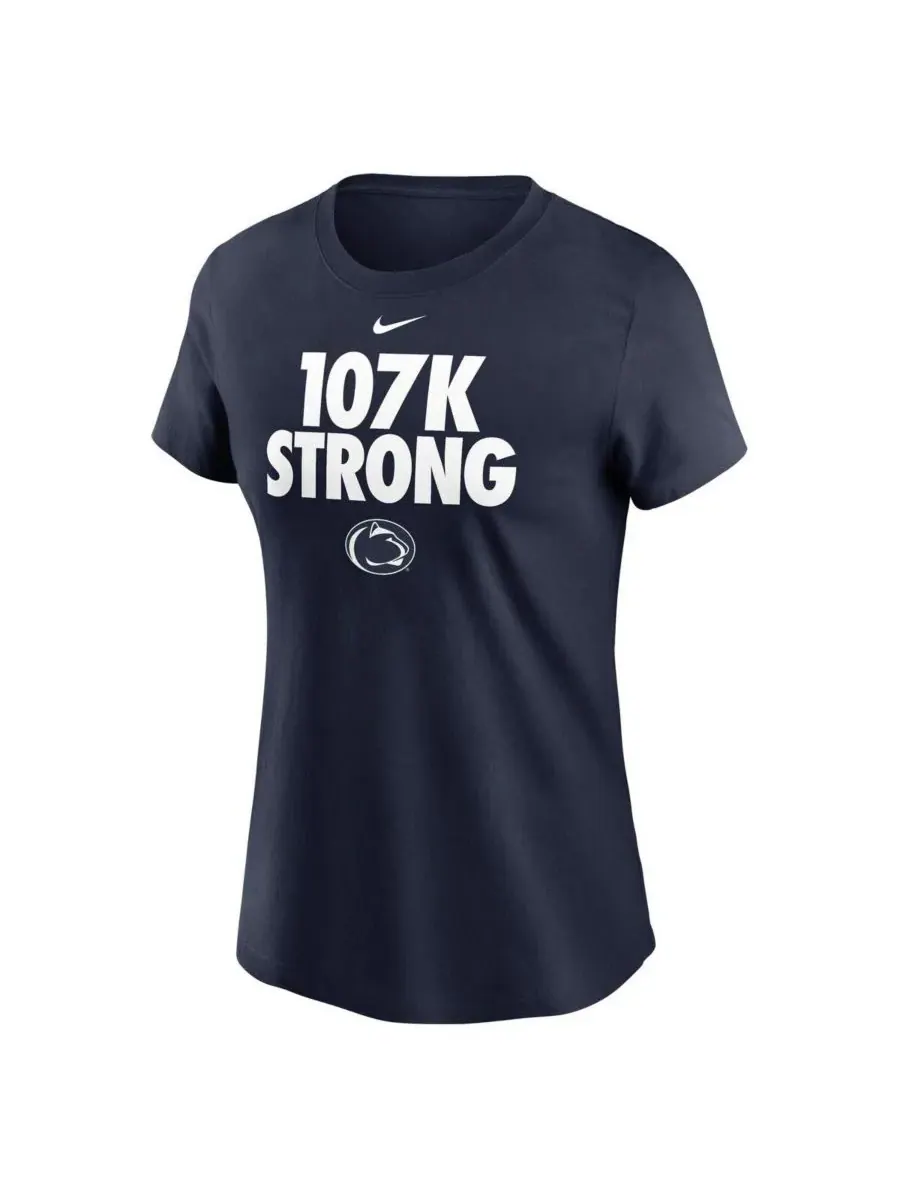 Женская футболка с символикой команды Penn State Nittany Lions Local Ultimate Chant в — изображение 3 из 3, темно-синий
