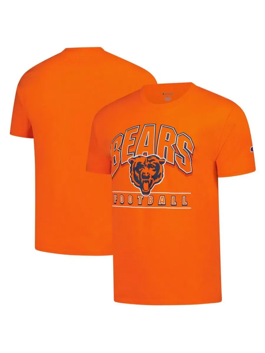 Мужская оранжевая футболка с символикой футбольной команды Chicago Bears Champion
