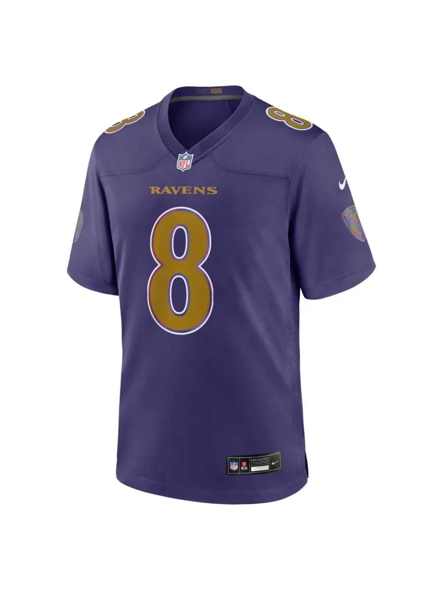 Мужская футболка Nike Lamar Jackson Game Jersey — изображение 2 из 3, фиолетовый