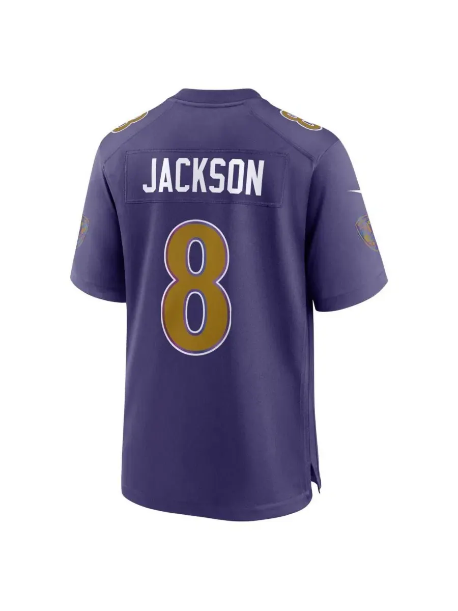 Мужская футболка Nike Lamar Jackson Game Jersey — изображение 3 из 3, фиолетовый
