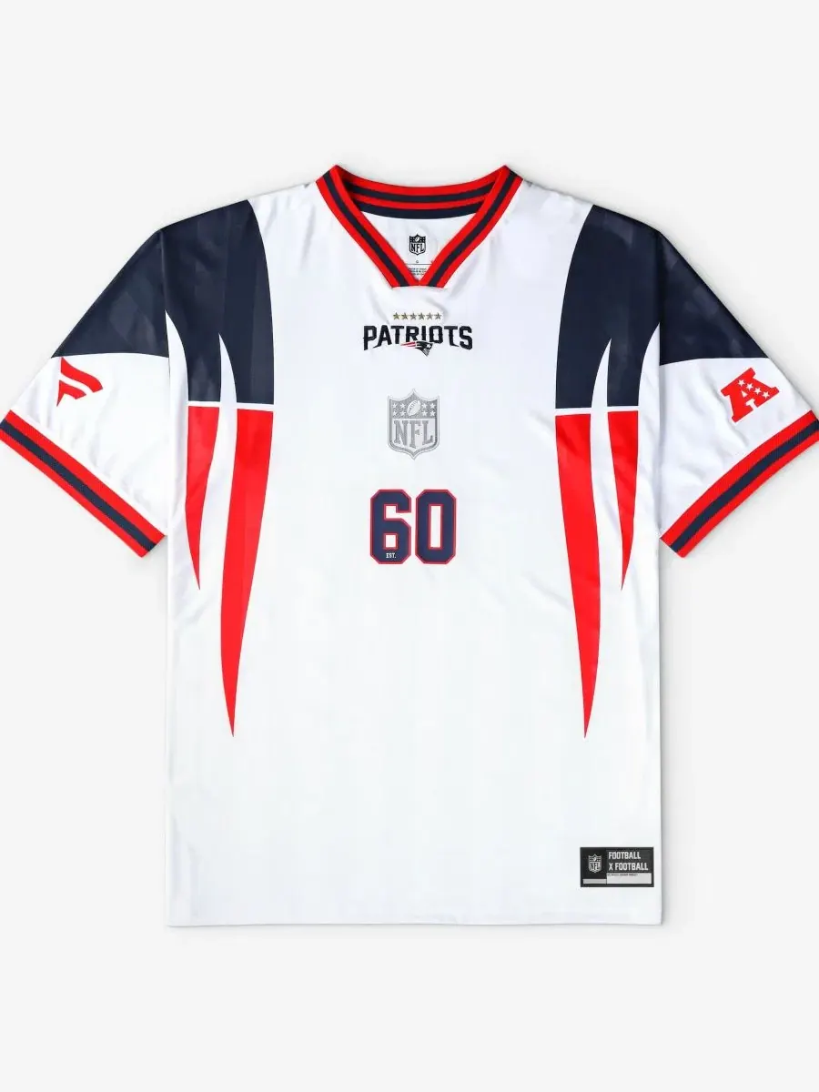 Футболка-джерси с V-образным вырезом New England Patriots Football x Football Fanatics