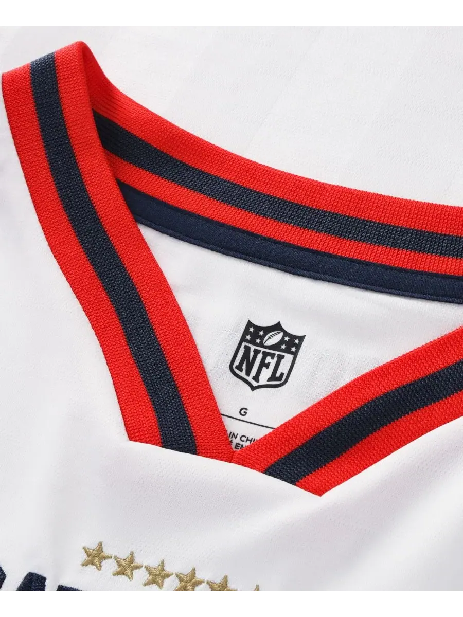 Футболка-джерси с V-образным вырезом New England Patriots Football x Football Fanatics — изображение 3 из 5, белый