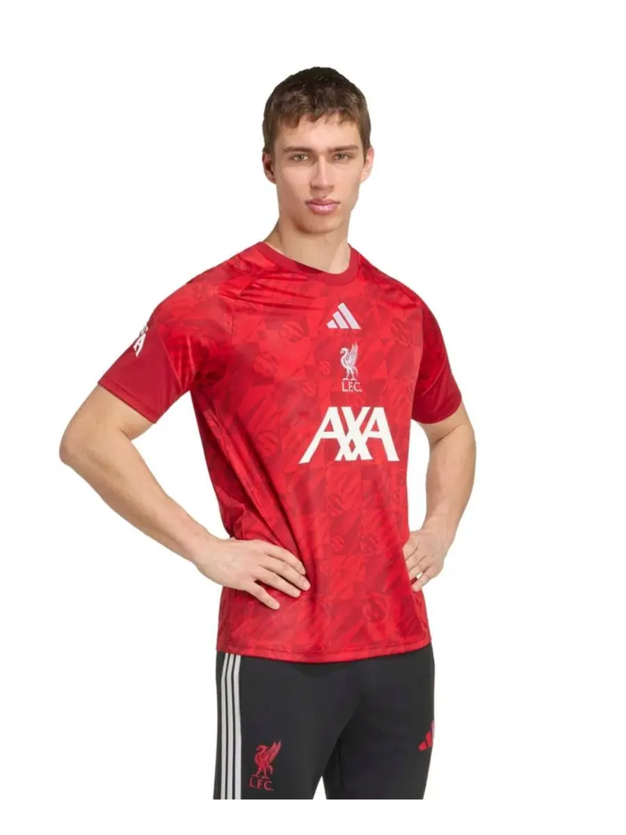 Мужская футболка для разминки с длинным рукавом Liverpool 2026 Home Pre-Match adidas