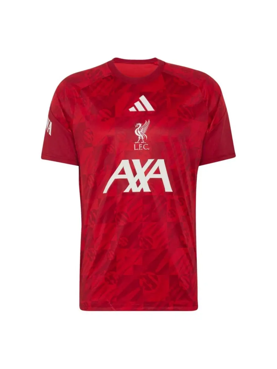 Мужская футболка для разминки с длинным рукавом Liverpool 2026 Home Pre-Match adidas — изображение 2 из 5, красный