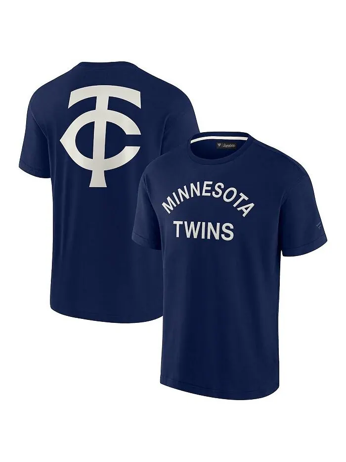 Мужская и женская темно-синяя супермягкая футболка Minnesota Twins с короткими рукавами Fanatics — изображение 3 из 4