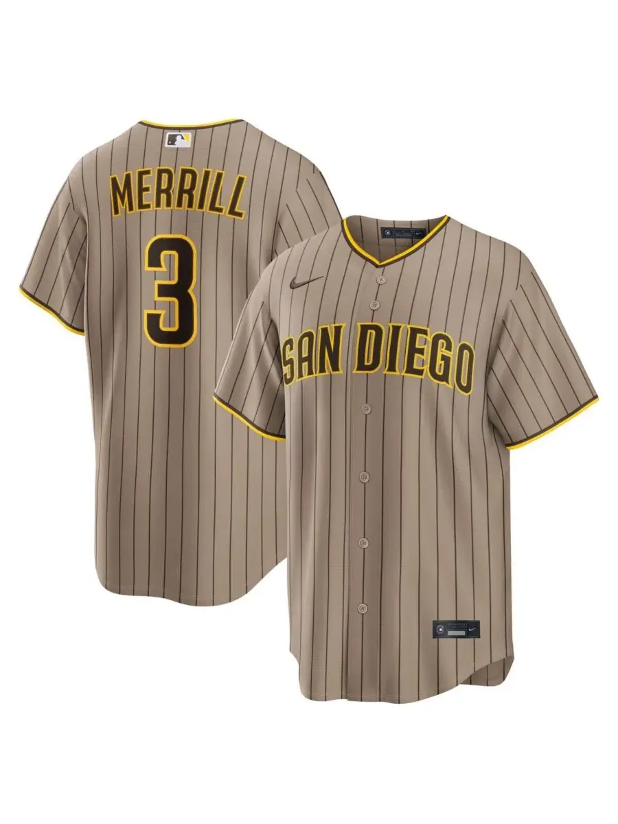 Бейсбольная джерси Nike, Jackson Merrill, San Diego Padres
