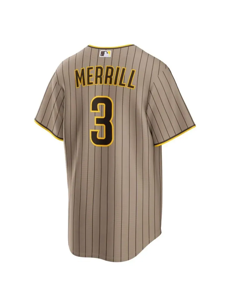 Бейсбольная джерси Nike, Jackson Merrill, San Diego Padres — изображение 3 из 5, хаки