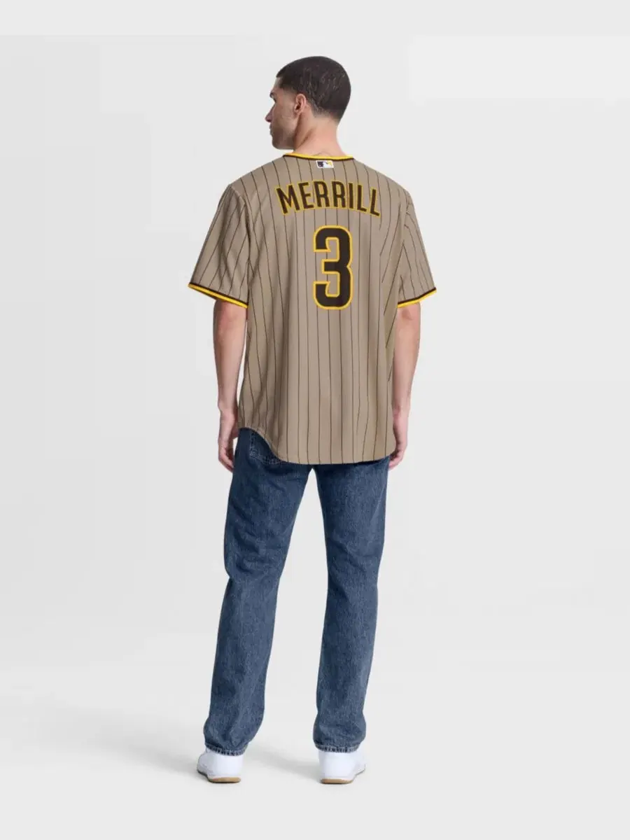 Бейсбольная джерси Nike, Jackson Merrill, San Diego Padres — изображение 4 из 5, хаки