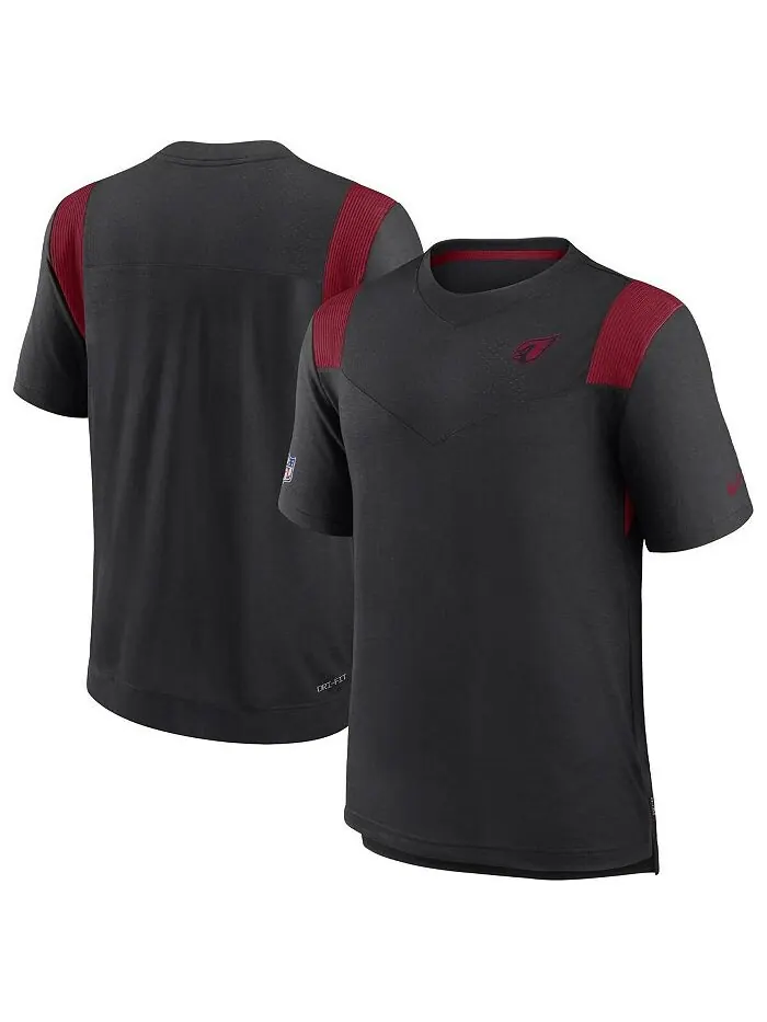 Мужская черная футболка с логотипом Arizona Cardinals Sideline Performance Player Nike