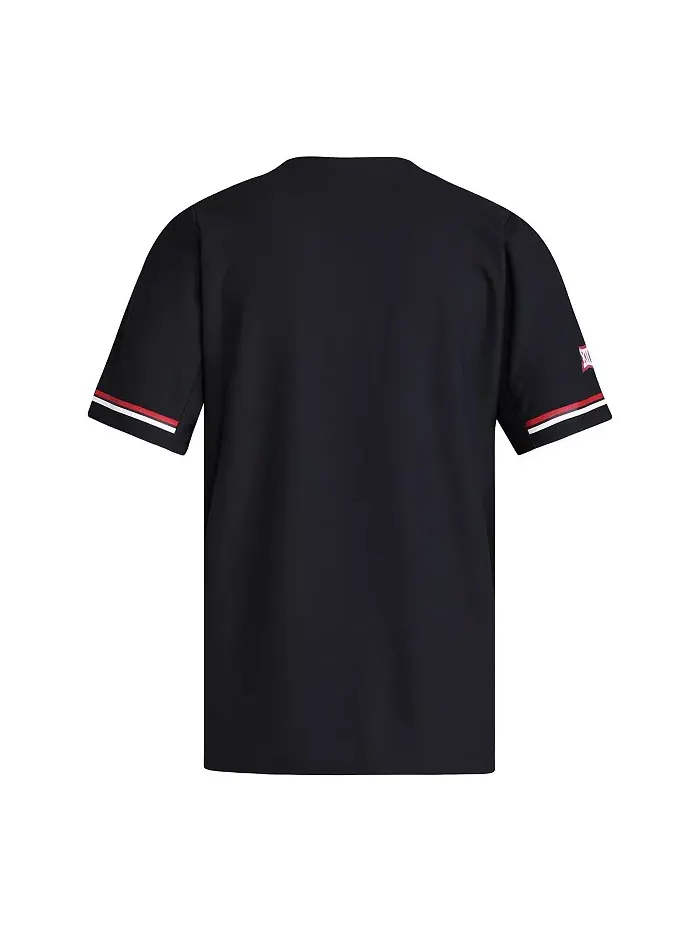 Мужская бейсбольная реплика футболки Texas Tech Red Raiders черного цвета adidas — изображение 3 из 3