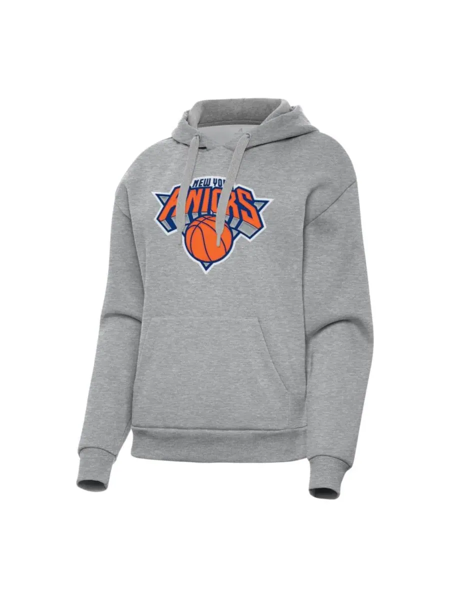 Худи с капюшоном Victory с вышитым патчем New York Knicks Antigua