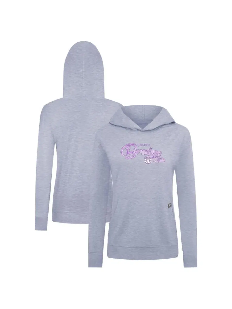 Худи-пуловер с капюшоном Boston Bruins Hockey Fights Cancer Relay LevelWear