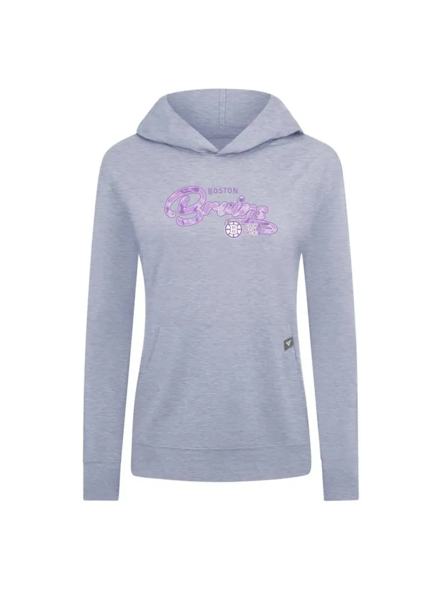 Худи-пуловер с капюшоном Boston Bruins Hockey Fights Cancer Relay LevelWear — изображение 2 из 3, серый