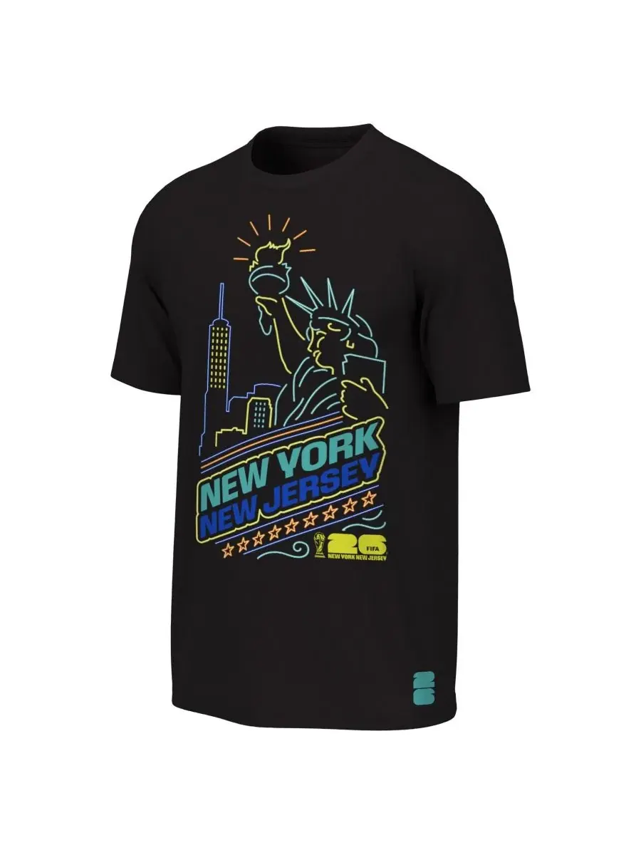 Футболка с длинным рукавом FIFA World Cup 2026 New York/New Jersey Neon City Night Outerstuff — изображение 2 из 3, черный