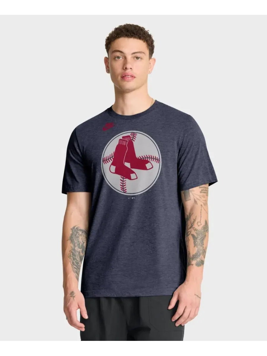 Футболка с длинным рукавом Cooperstown Logo Tri-Blend Nike — изображение 4 из 4, темно-синий