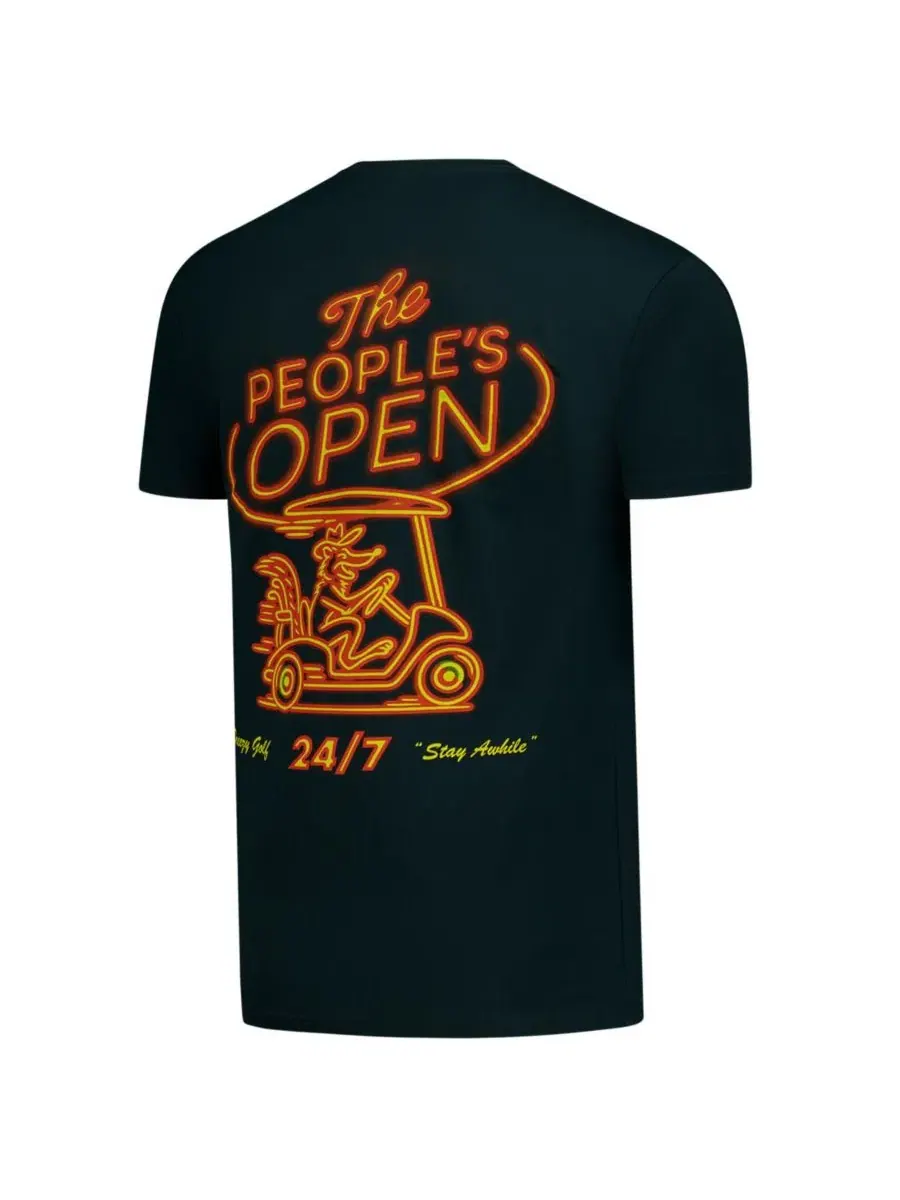 Футболка с коротким рукавом, с принтом, People's Open 24/7 Breezy Golf — изображение 3 из 3, черный