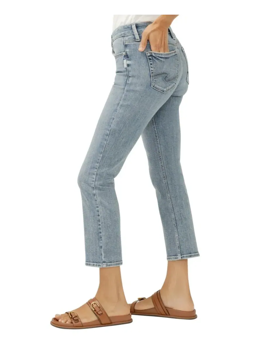 Джинсы прямого кроя с укороченной длиной Suki Mothers Beach Silver Jeans Co — изображение 2 из 3
