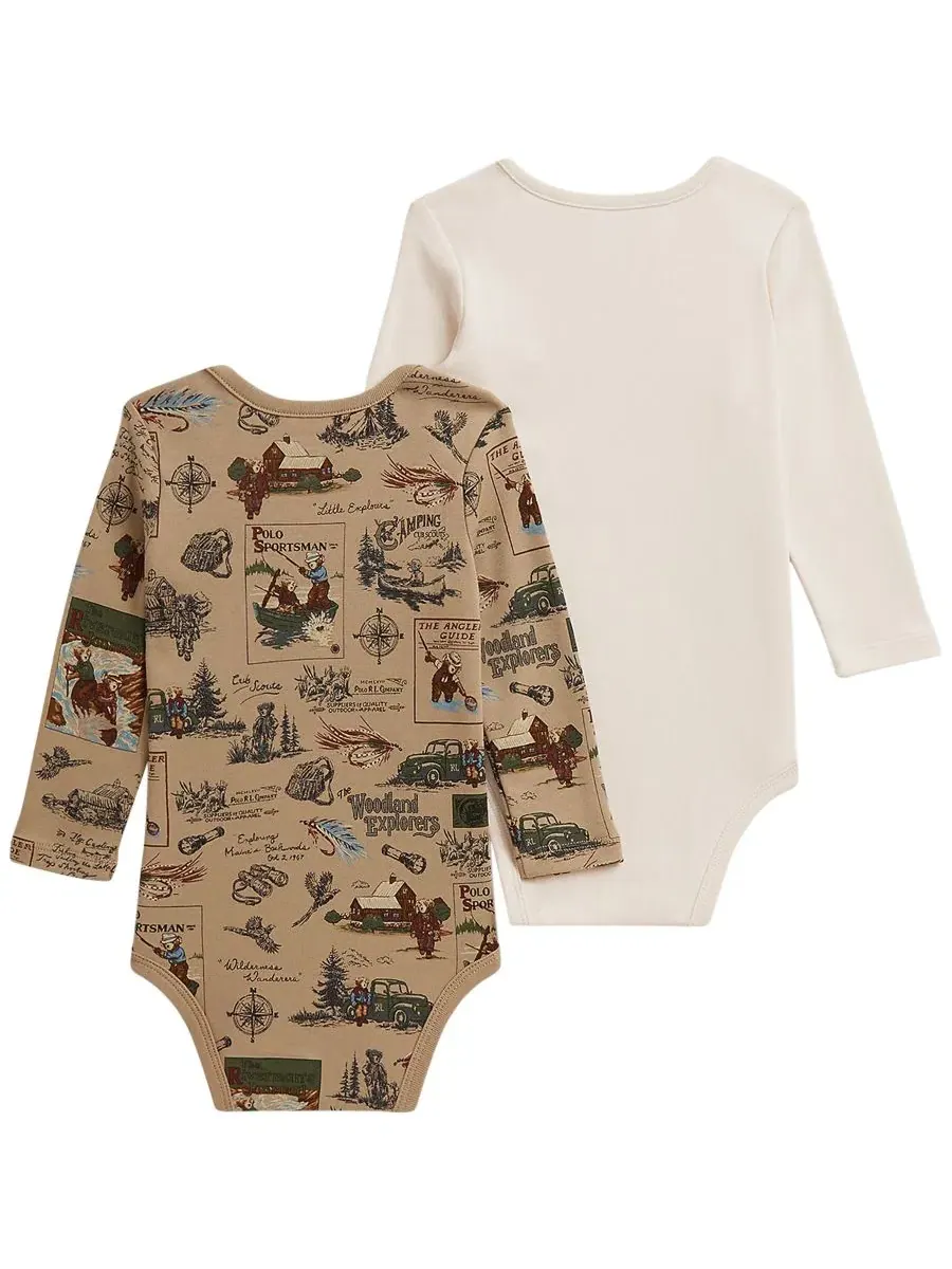 Комплект боди с длинным рукавом Polo Bear, 2 шт Polo Ralph Lauren, Wilderness Scout — изображение 2 из 4