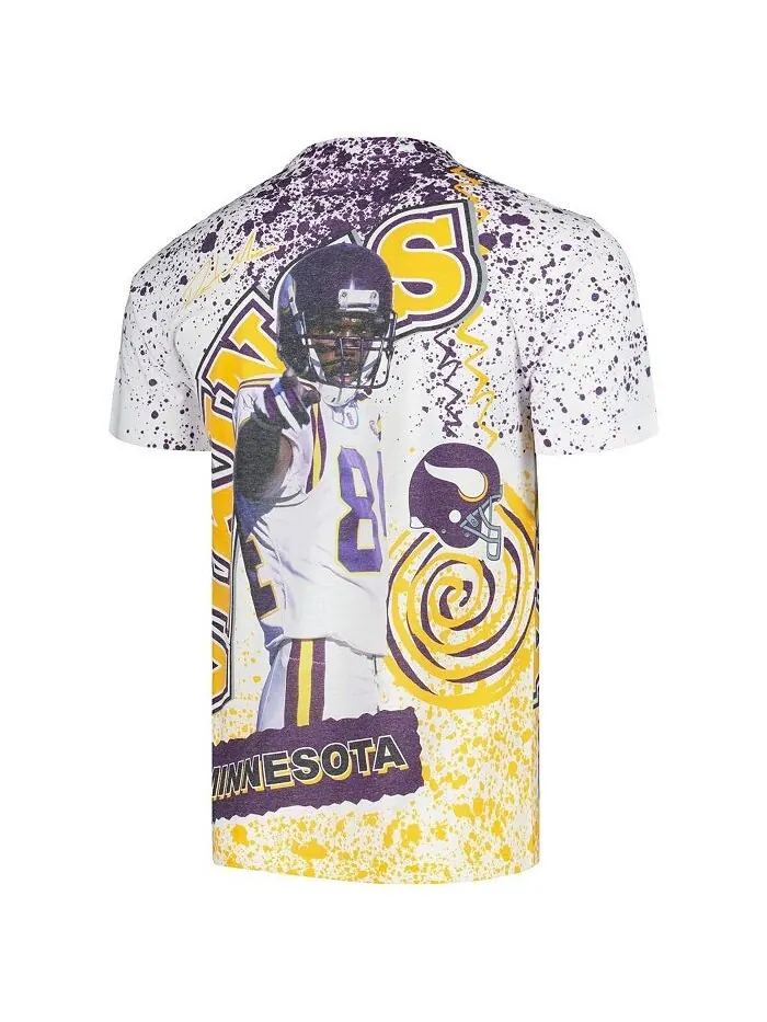 Мужская белая футболка Randy Moss Minnesota Vikings с именем и номером игрока в отставке Mitchell & — изображение 3 из 3
