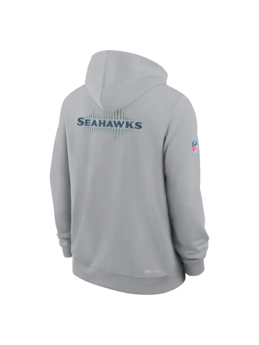 Nike Мужская серая толстовка Seattle Seahawks 2025 NFL Rivalries Sideline Dri-Fit — изображение 4 из 4, серый