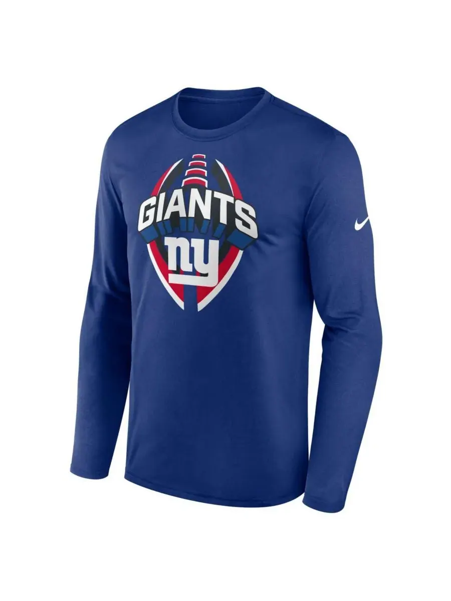Мужская футболка с длинным рукавом Royal New York Giants Primetime Legend Icon Performance Nike — изображение 4 из 5