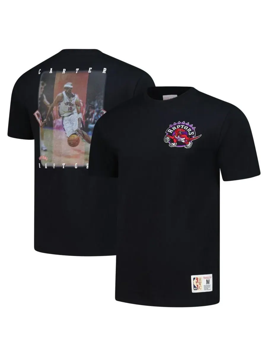 Mitchell & Ness Мужская черная футболка Винса Картера "Торонто Рэпторс" из коллекции Hardwood