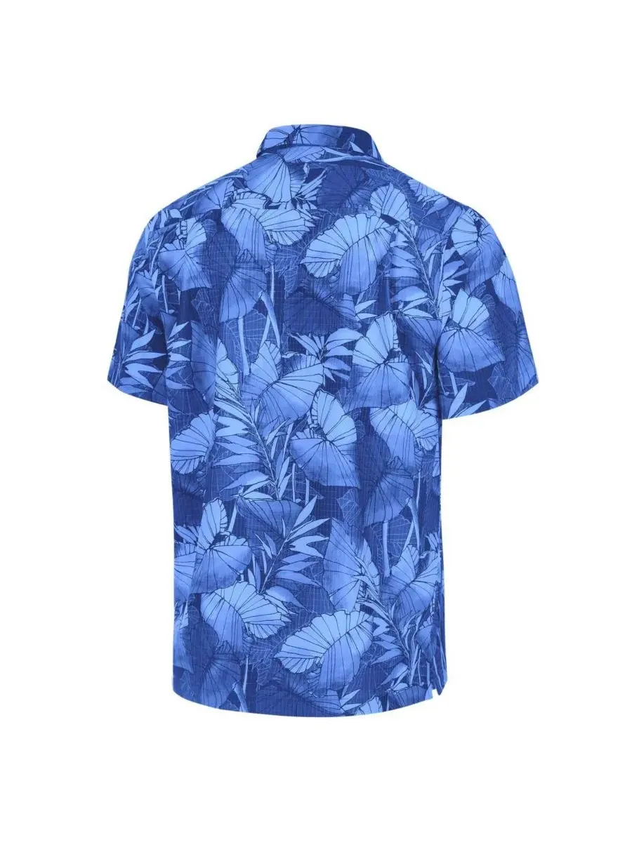 Tommy Bahama Мужская синяя рубашка на пуговицах Detroit Lions Bahama Coast Nuevo Fronds Camp — изображение 3 из 3, синий