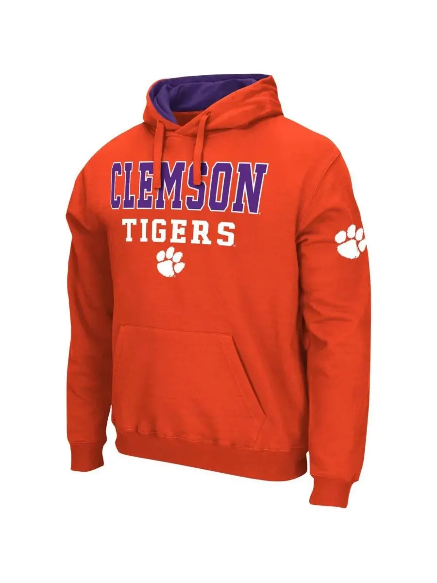Colosseum Мужская оранжевая толстовка с капюшоном Clemson Tigers Sunrise — изображение 2 из 3, оранжевый