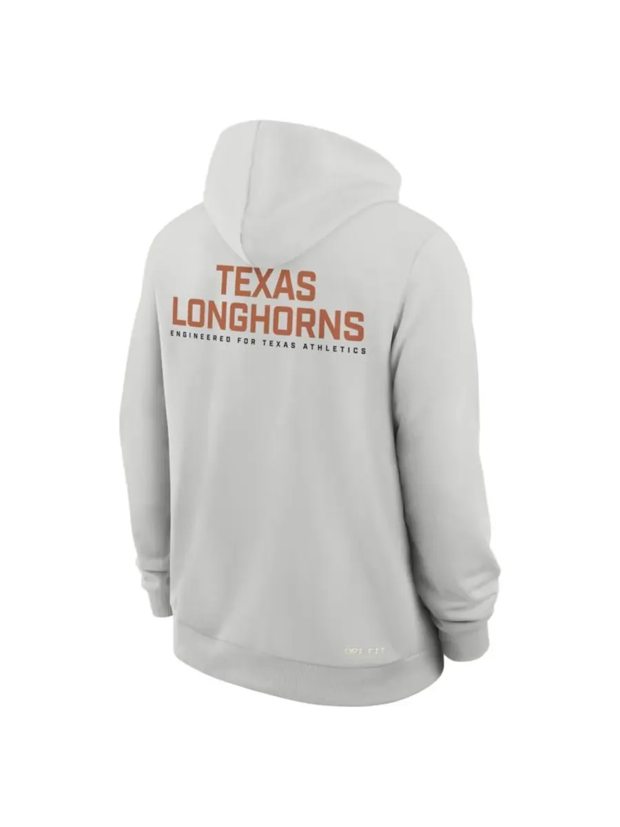 Nike Мужская серая толстовка на молнии Texas Longhorns 2025 Sideline Standard Issue Dri-FIT — изображение 5 из 5, серый
