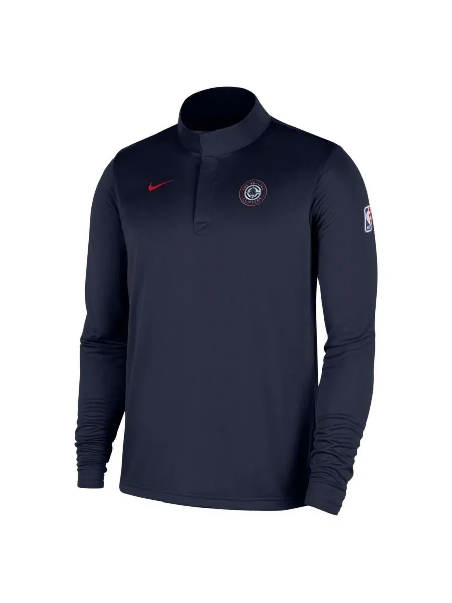 Nike Мужская темно-синяя толстовка LA Clippers 2025/26 Authentic Coaches Quarter-Zip Dri-Fit — изображение 2 из 3