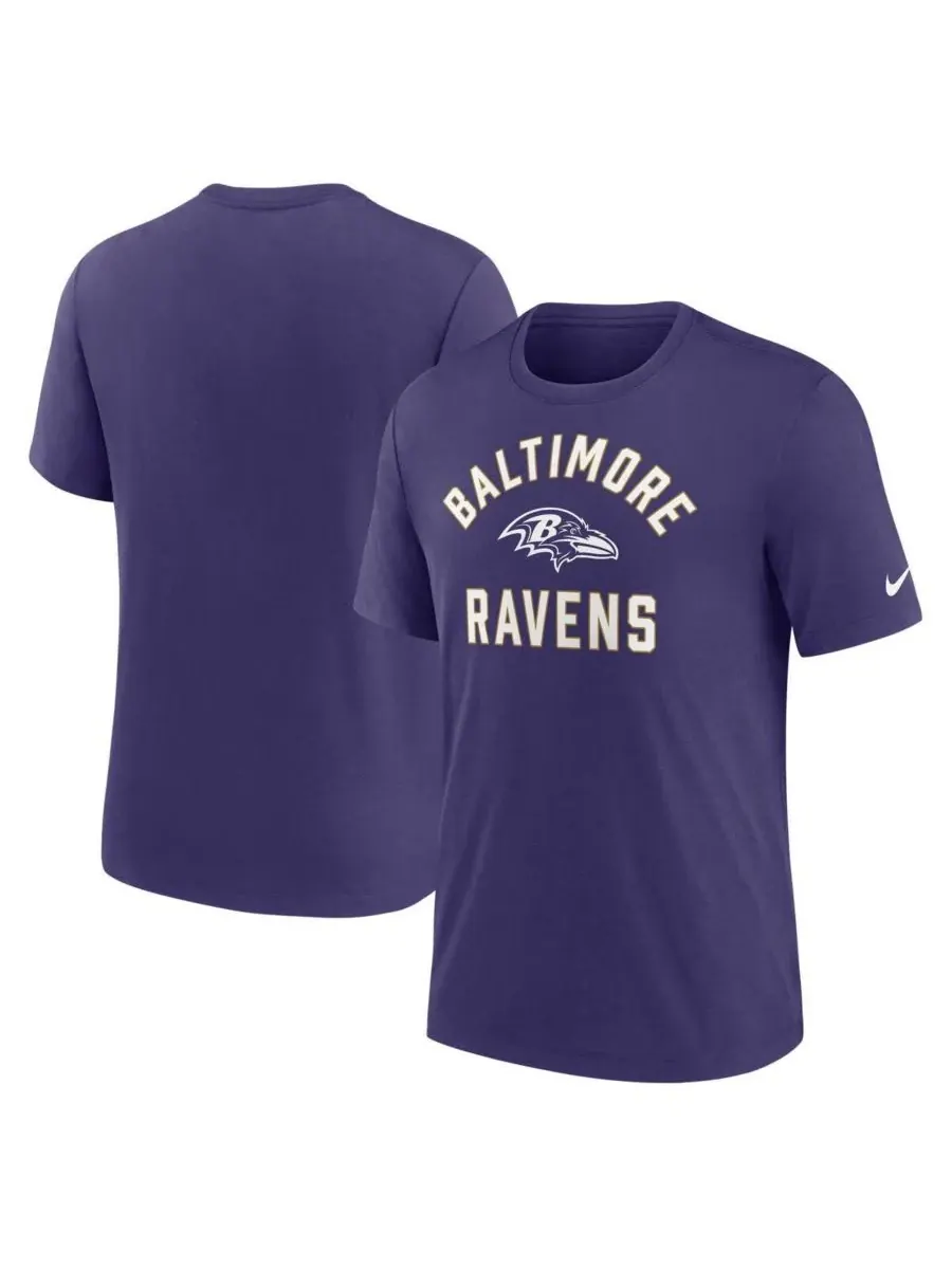 Nike Мужская фиолетовая футболка Baltimore Ravens Favorable Timeline Tri-Blend