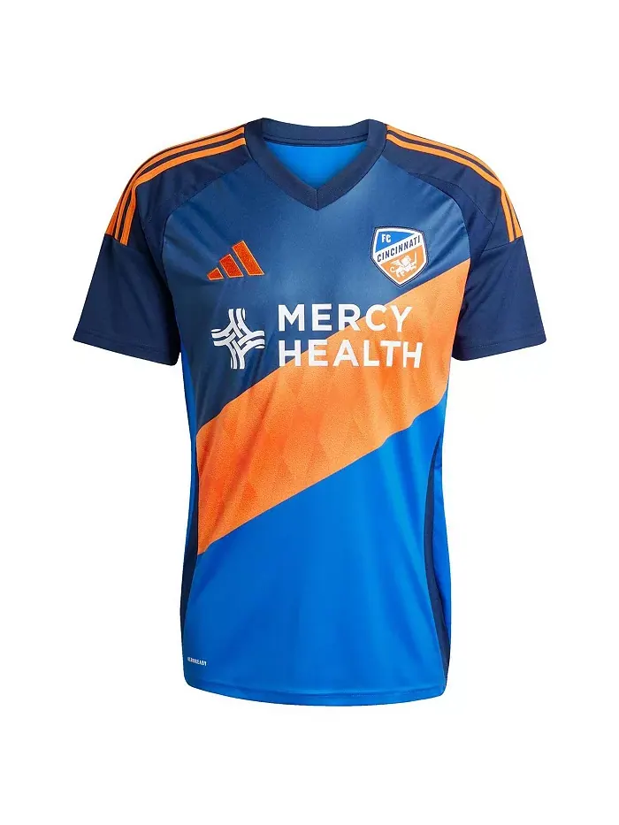 Мужская футболка Kevin Denkey Blue FC Cincinnati 2025 Orange and Blue Legacy Kit Replica Player — изображение 2 из 3